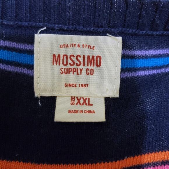 Mossimo | Striped Lightweight Sweater Y2k Vibes 100% Cotton - Picture 4 of 5